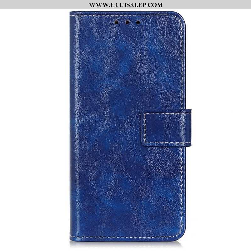 Etui Folio do iPhone 15 Lakierowane Z Widocznymi Szwami